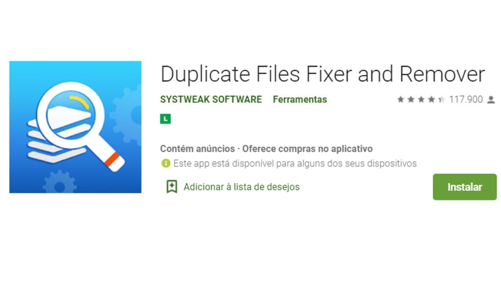 Duplicate mostrado na imagem é um aplicativo com muitas opções para a limpeza no seu celular