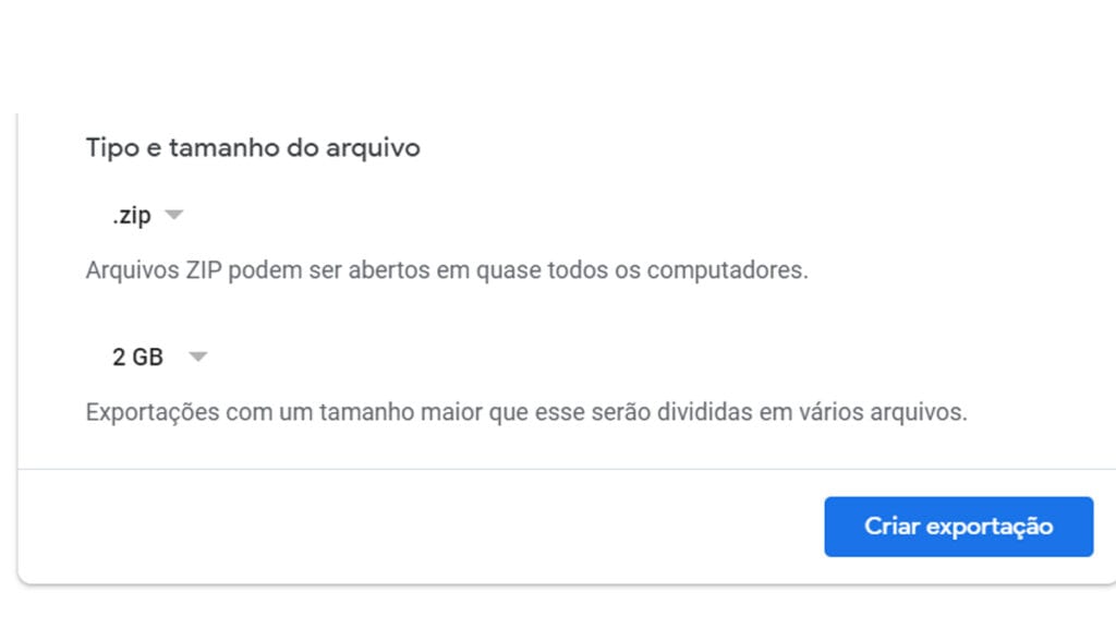 Na imagem vemos a ultima etapa da exportação