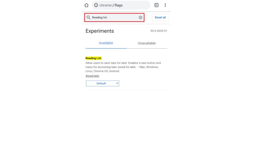 Como vemos na imagem é possivel ativar o recurso no google chrome