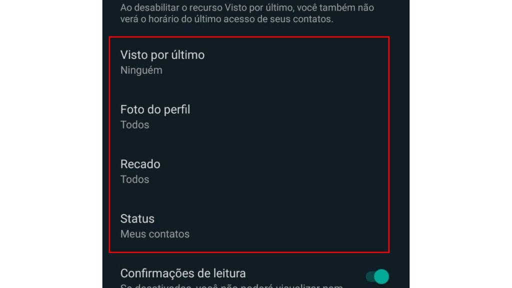 proteção de dados pessoais do whats app