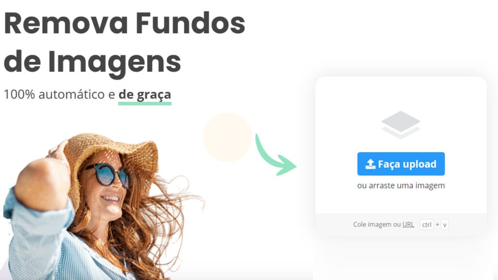 Na imagem vemos o site RemoveBG