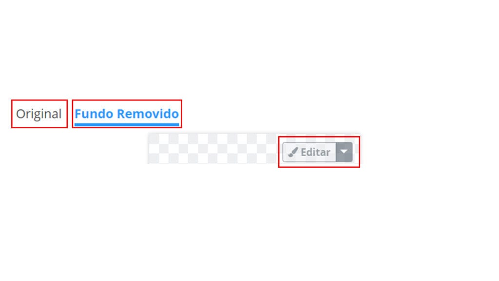 As opções que o removebg permite