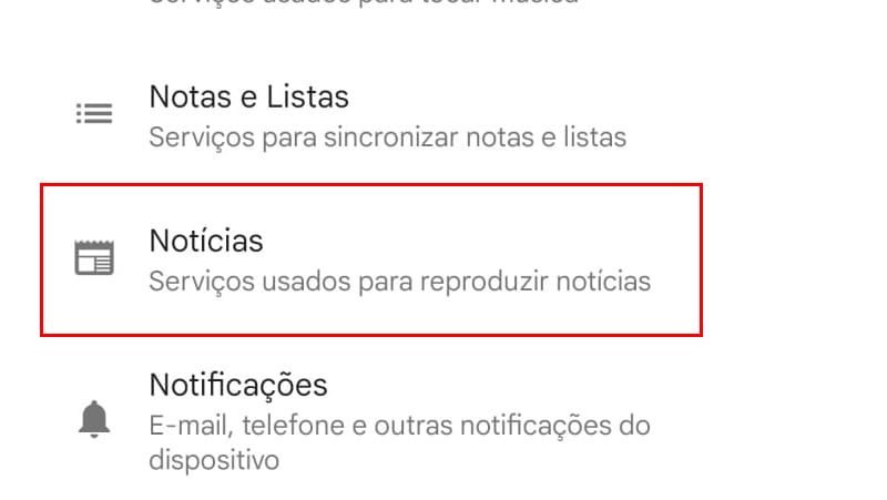 Vá na seção notificas e escolha as melhores fontes para você