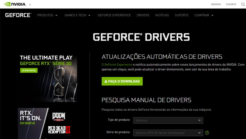 atualize seu driver nvidia no site oficial
