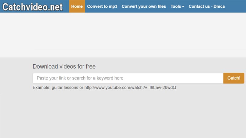 catchvideo um site com várias opções de conversão