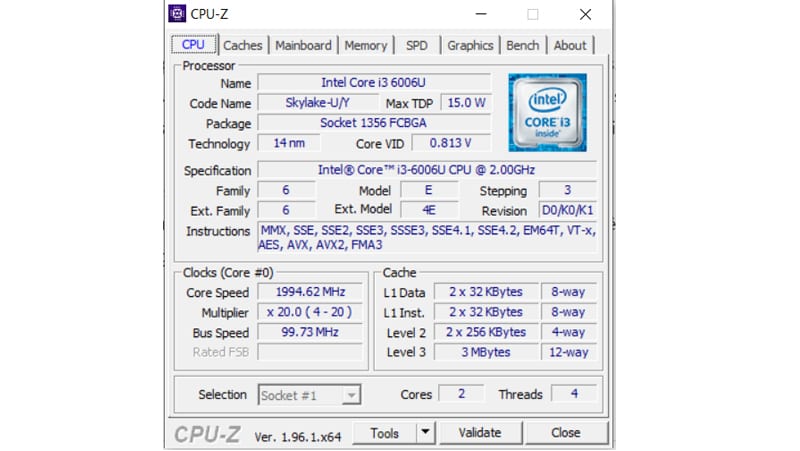 cpu z pode ajudar você a ver as especificações