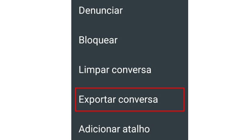 exportar a conversa é o método mais complicado de escutar áudio em segredo