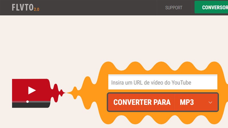 O FLVTO é um site de conversor de música do youtube
