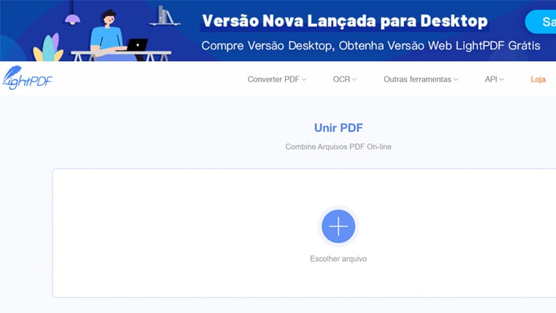 light pdf é a primeira ferramenta para juntar pdf