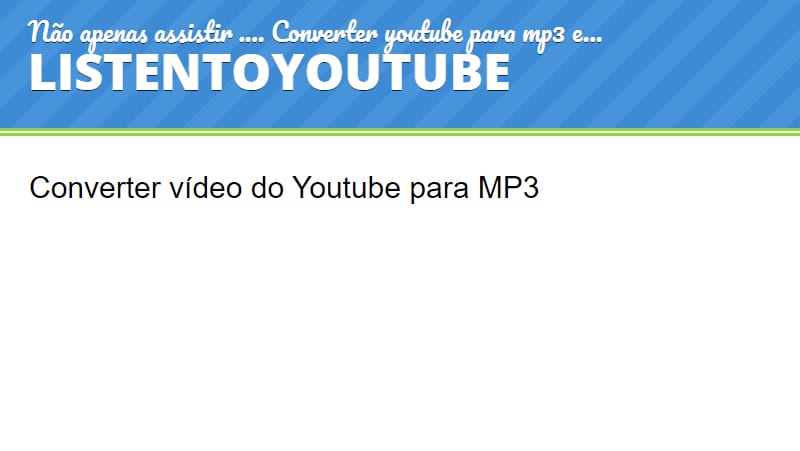 listentoyoutube um site em português para converter suas musicas