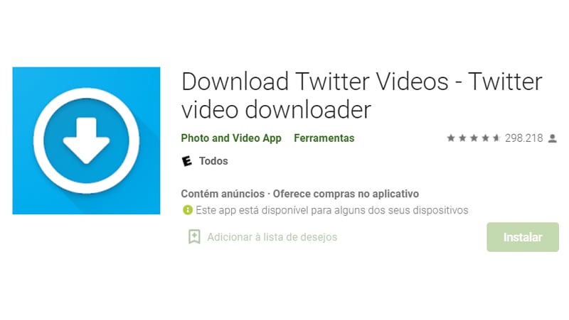 o aplicativo que permite baixar video do twitter facilmente