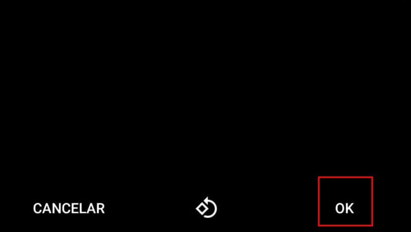 Depois de editar sua foto basta tocar no OK