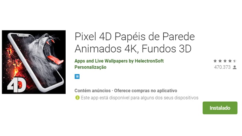 pixel 4d mesmo não sendo muito gratuito possui boas opções