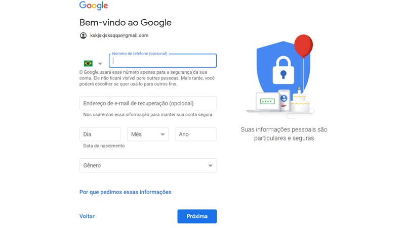 ultimo passo antes da confirmação
