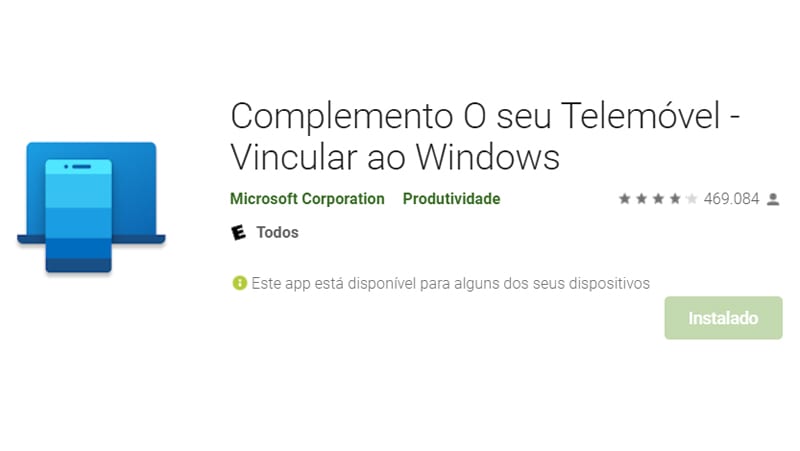 use o aplicativo seu telefone, para ter android no pc