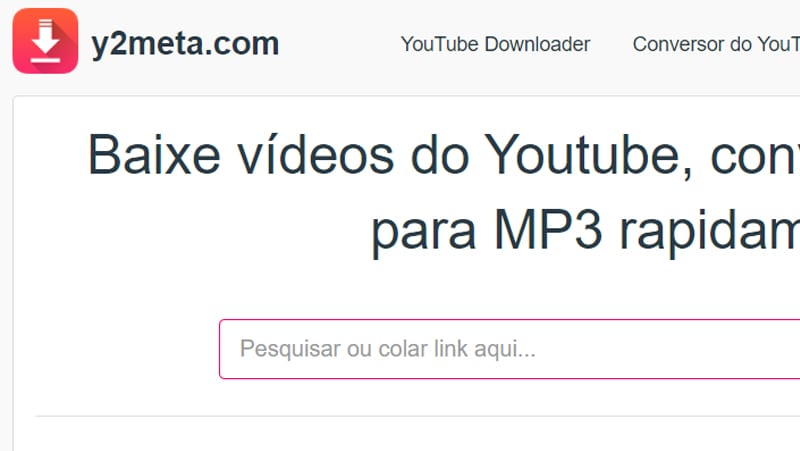 y2meta site online para conversão