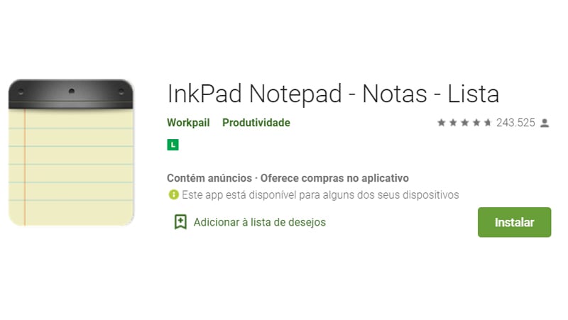 O inkpad é simples mas faz o que se propõe