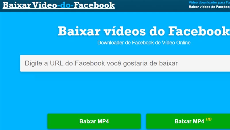 Um site destinado a isso e pode te ajudar é o baixar vídeo do facebook