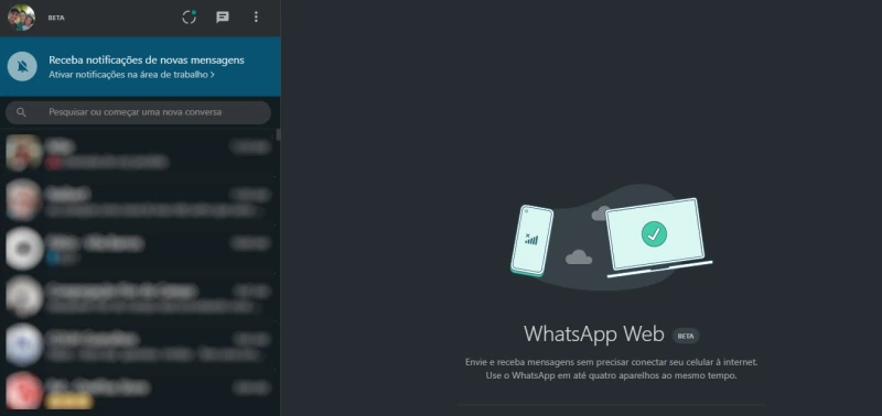 WhatsApp Web: como usar sem precisar do celular 2 WhatsApp Web beta