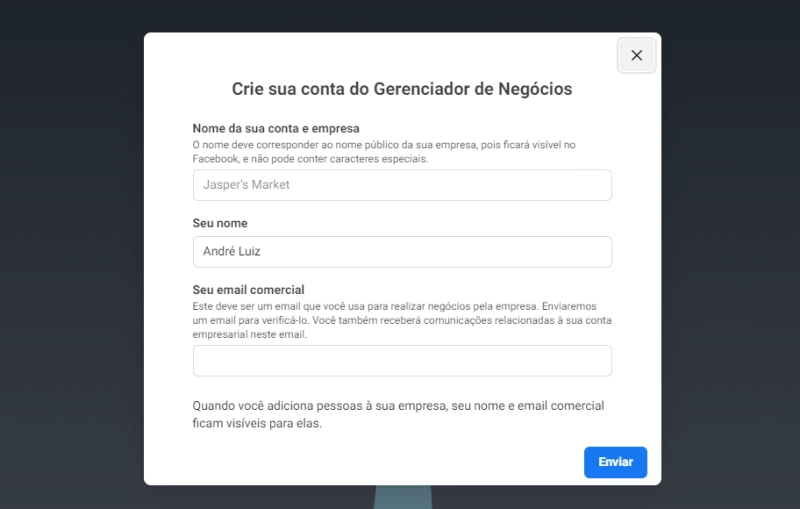 gerenciador de negocios facebook business 2
