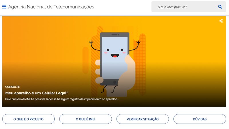saiba como consultar IMEI no site da anatel