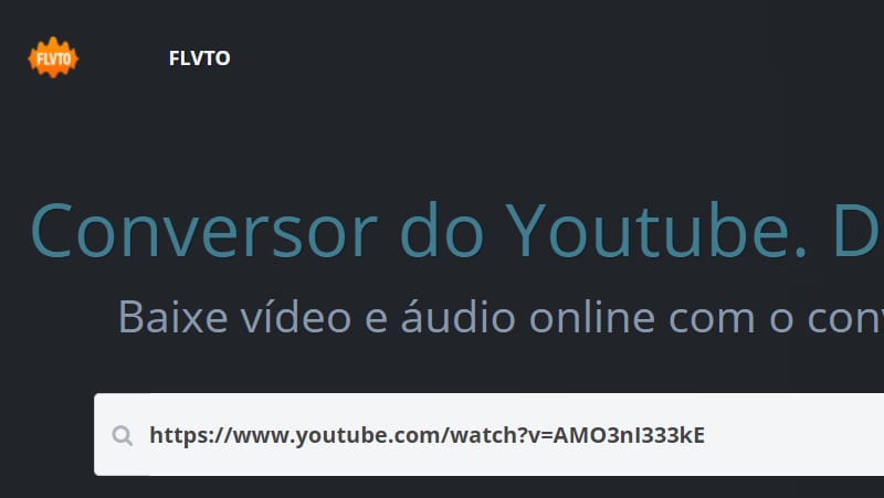 Usando Flvto para baixar vídeo do YouTube