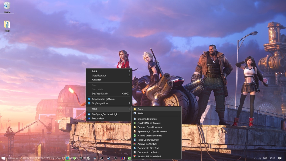 Criando uma nova pasta para ativar o modo deus no Windows 10