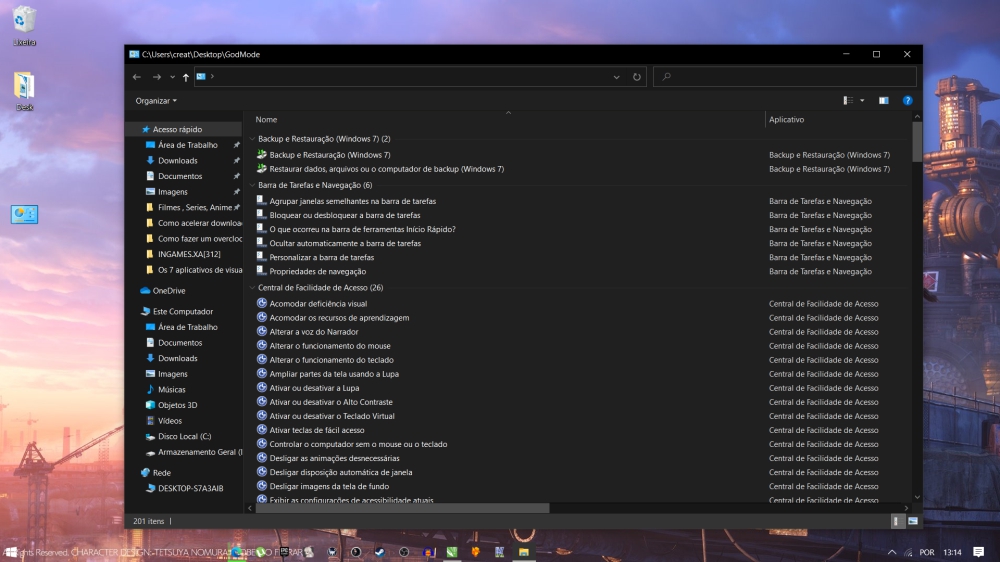 Modo deus no Windows 10