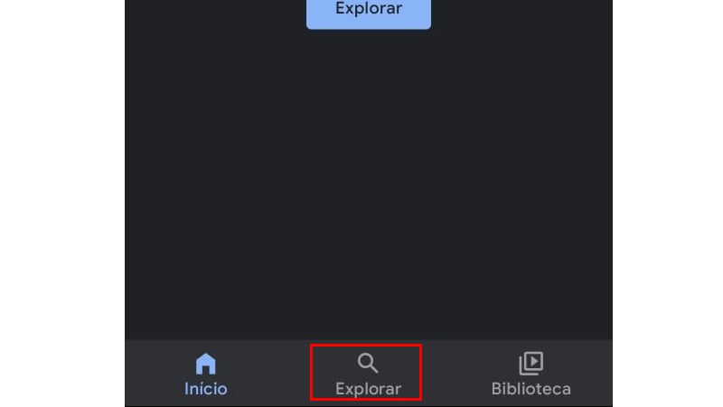 No Google podcasts vá na aba explorar