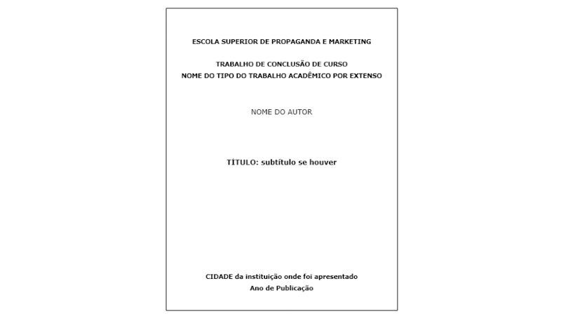 capa do trabalho