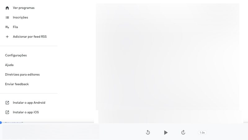 interface do site