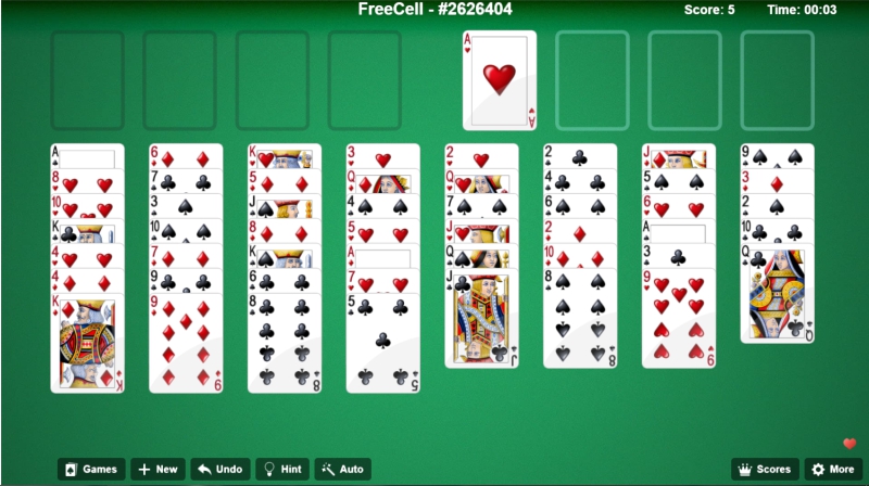 jogue paciência gratuitamente na Solitaire Web App