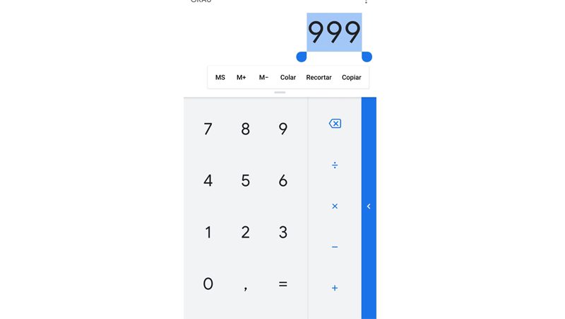 outras opções de números armazenados