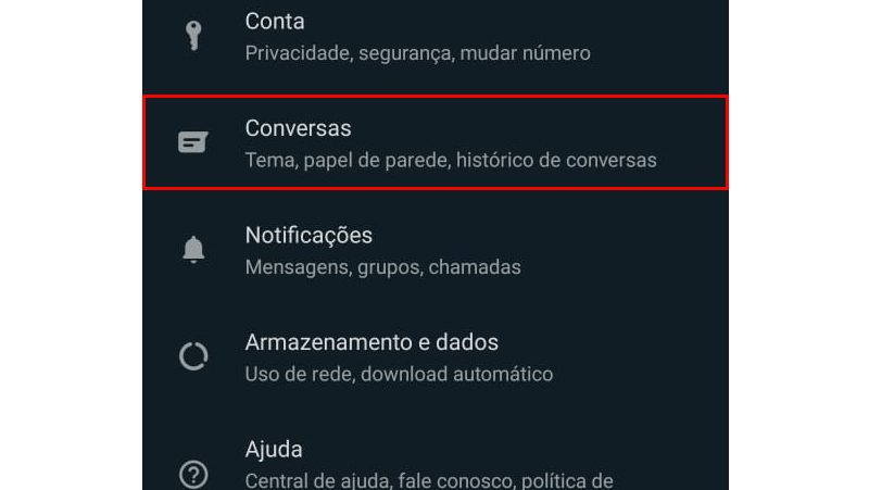 vá em conversas