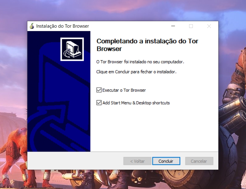 Completando a instalação do Tor Completando a instalação do Tor
