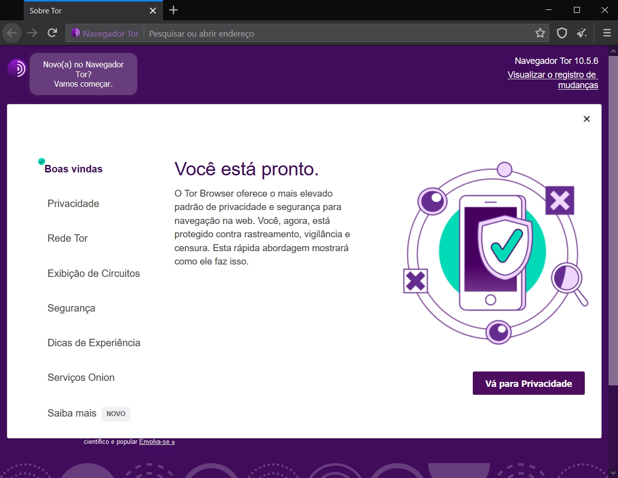 Tutorial do navegador Tor Tutorial do navegador Tor