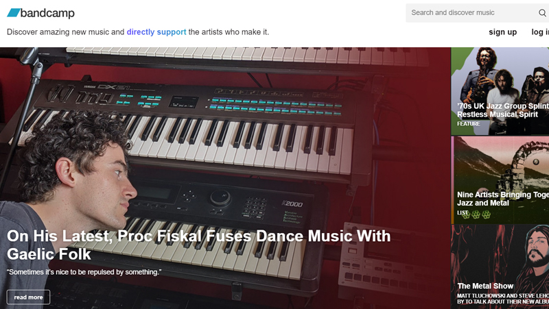 bandcamp ótima opção para baixar músicas grátis