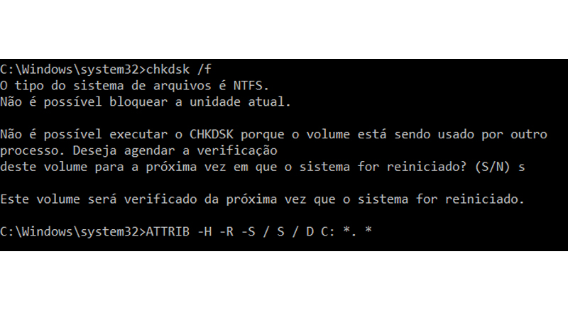 comandos no prompt