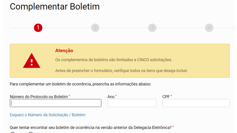 complemente seu boletim