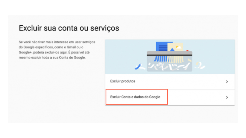 confimação de exclusão