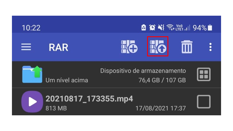 descompactar arquivo