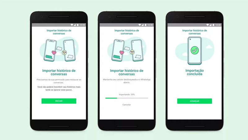 faça a transferência do whatsapp de android para ios