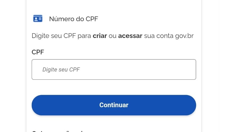 fazendo login para cnh digital