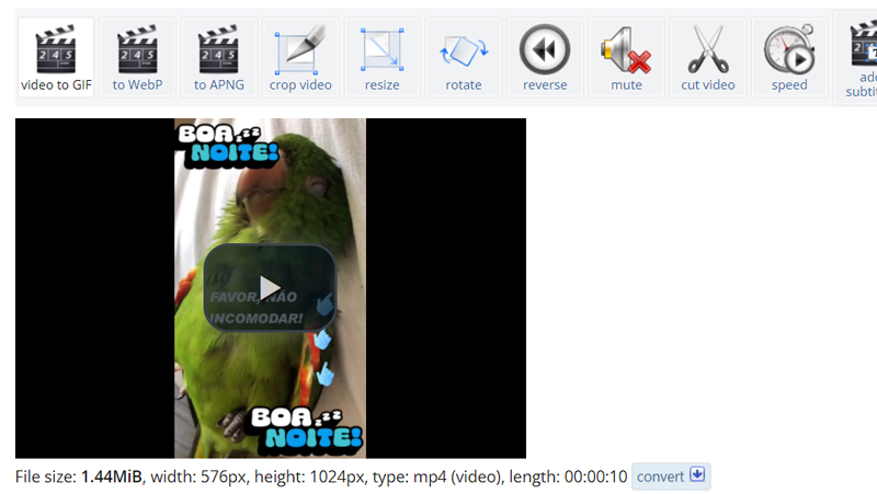 ferramentas para converter vídeo em Gif