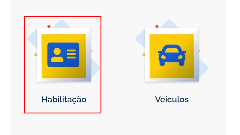 no app escolha habilitação para a CNH Digital