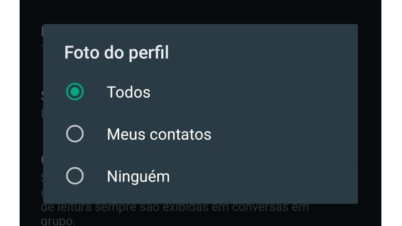 opções para escolher