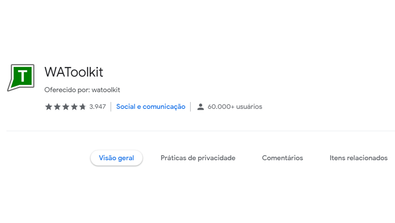primeira opção de extensão para whatsapp web