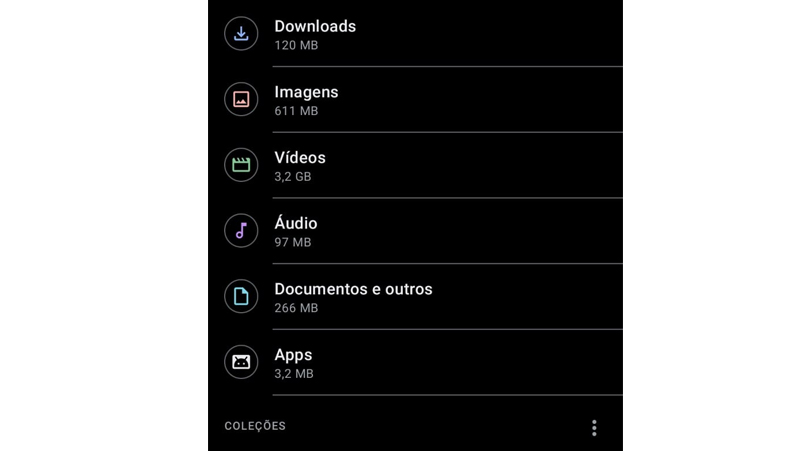 tenha uma visão geral do seu celular