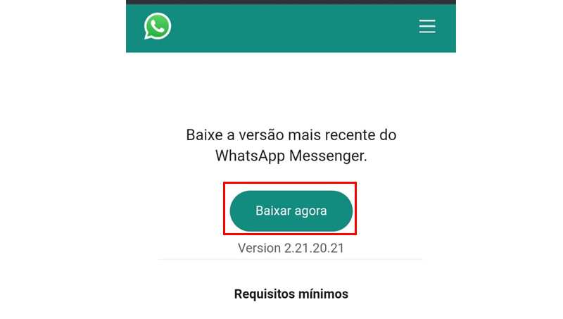 Baixe o apk no site