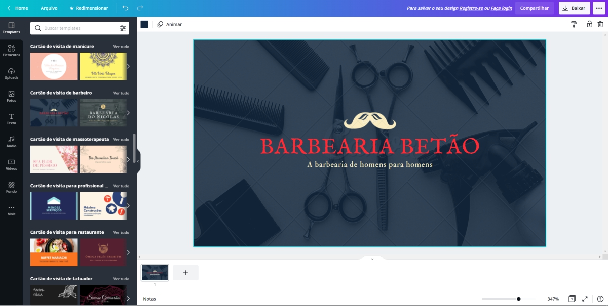Como criar um cartão de visita digital no Canva